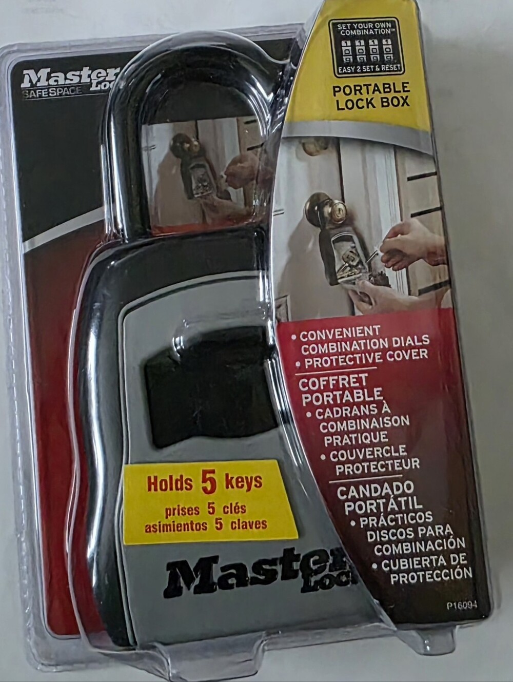 Portable Combination Key Lock Box in Gray